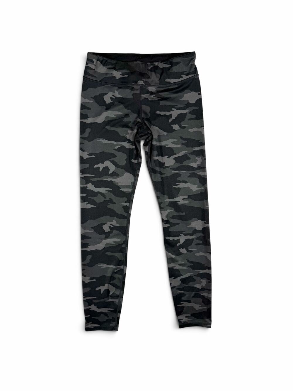 Athleta Girl Chit Chat Tight Black Gray Camo Leggings size 16
